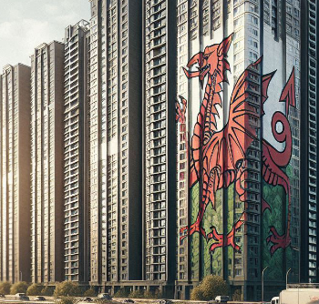 AI image welsh dragon on high rise 350.jpg