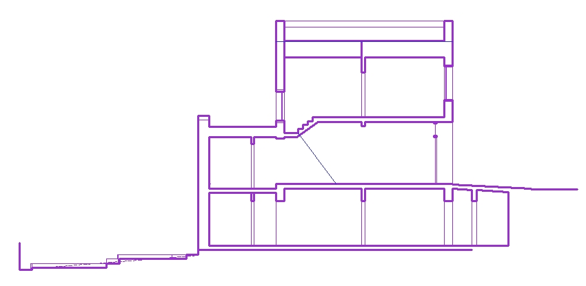 Section drawing of the apartment in AutoCAD - Cadbull